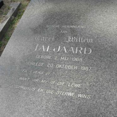 TALJAARD Carel Willem 1968-1987