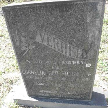VERHEEM Cornelia nee POTGIETER 1913-198?
