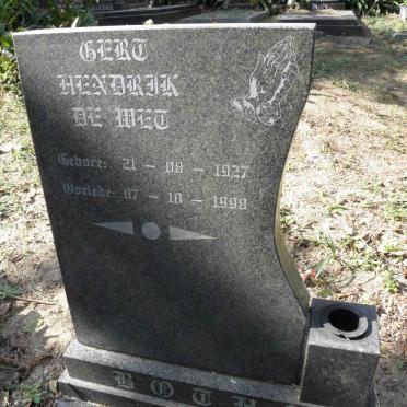 WET Gert Hendrik, de 1927-1998