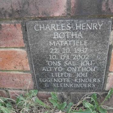 BOTHA Charles Henry 1937-2002