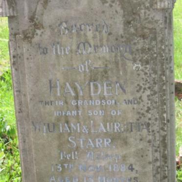 STARR Hayden 1883-1884