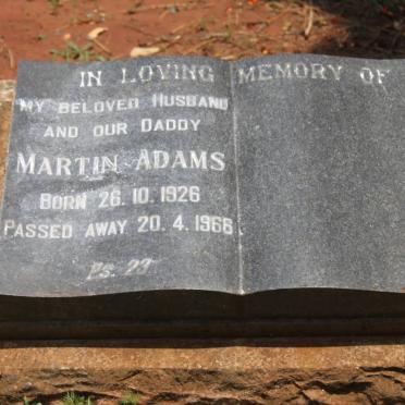 ADAMS Martin 1926-1966