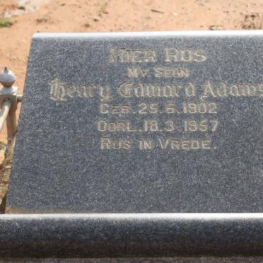 ADAMS Henry Edward 1902-1957