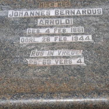 ARNOLDI Johannes Bernardus 1861-1944