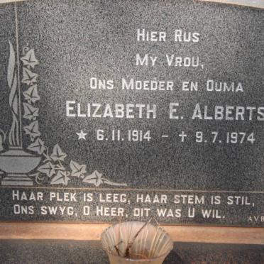 ALBERTS Elizabeth E. 1914-1974