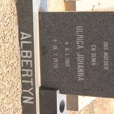 ALBERTYN Hendrik 1905-1994 &amp; Ulrica Johanna 1913-1978