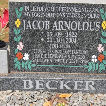 BECKER Jacob Arnoldus 1922-2004