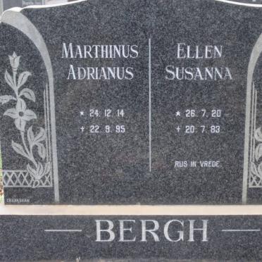 BERGH Marthinus Adrianus 1914-1995 &amp; Ellen Susanna 1920-1983