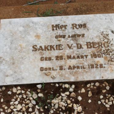 BERG Sakkie, v.d. 1901-1928