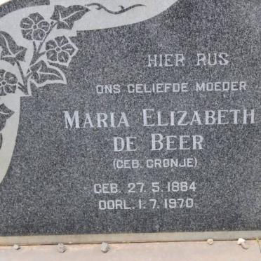 BEER Maria Elizabeth, de nee CRONJE 1884-1970