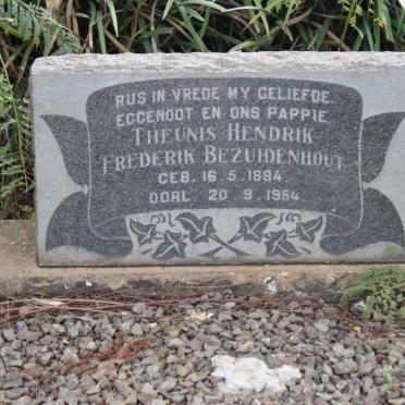 BEZUIDENHOUT Theunis Hendrik Frederik 1894-1954