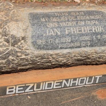 BEZUIDENHOUT Jan Frederik 1892-1972