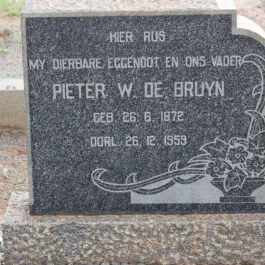 BRUYN Pieter W., de 1872-1959