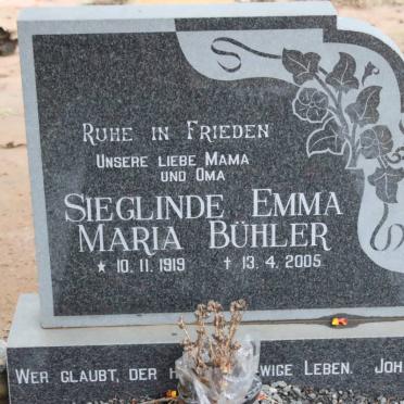 BUHLER Sieglinde Emma Maria 1919-2005