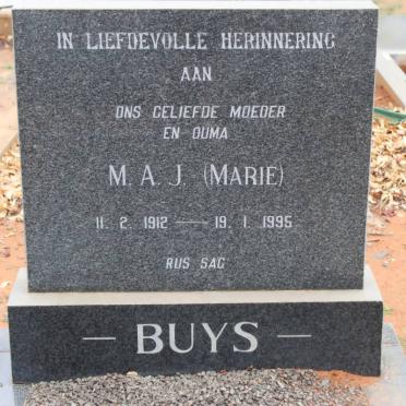BUYS M.A.J. 1912-1995