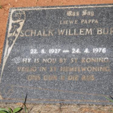 BURGER Schalk Willem 1927-1976