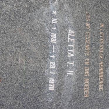 BOUWER Aletta T.H. 1931-1978