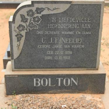 BOLTON C.J.F. nee JANSE VAN VUUREN 1898-1968