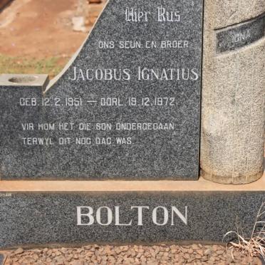 BOLTON Jacobus Ignatius 1951-1972