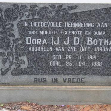 BOTHA J.J.D. nee Jordaan 1921-1988