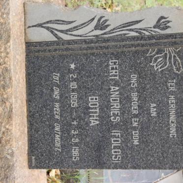 BOTHA Gert Andries 1905-1965