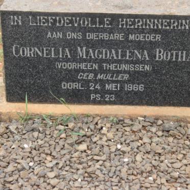 BOTHA Cornelia Magdalena formerly THEUNISSEN nee MULLER -1966