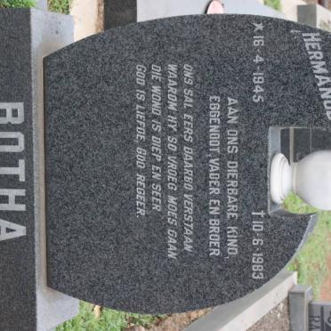 BOTHA Johannes Markus Hermanus 1945-1983