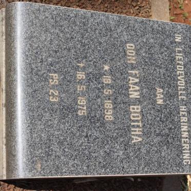 BOTHA Faan 1898-1975