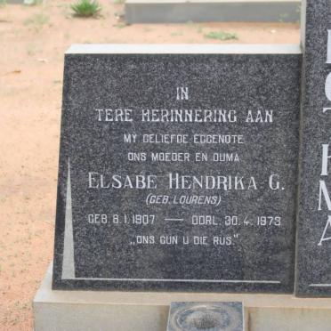 BOTHMA Elsabe Hendrika G. nee LOURENS 1907-1973