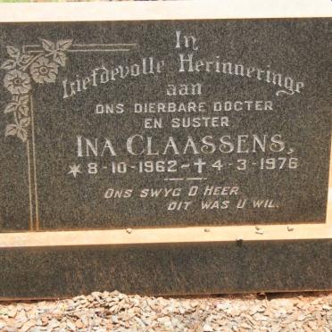 CLAASSENS Ina 1962-1976