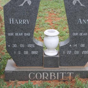 CORBITT Harry 1925-1992 &amp; Ann 1919-2005