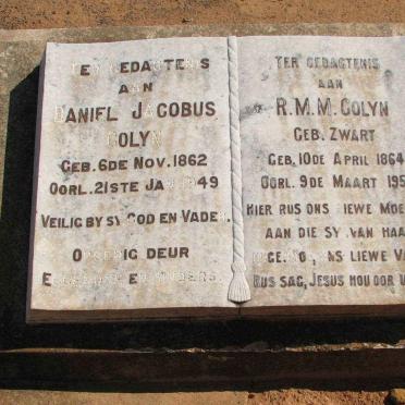 COLYN Daniel Jacobus 1862-1949 &amp; R.M.M. ZWART 1864-1953