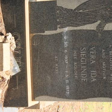 COLEY Vera Ida Sieglinde nee ROLOFF 1937-1977