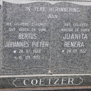 COETZER Bertus Johannes Pieter 1928-1997 &amp; Juanita Renera 1932-