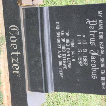 COETZER Petrus Jacobus 1952-1992