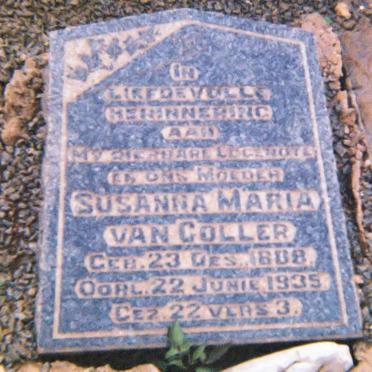 COLLER Susanna Maria, van 1888-1935