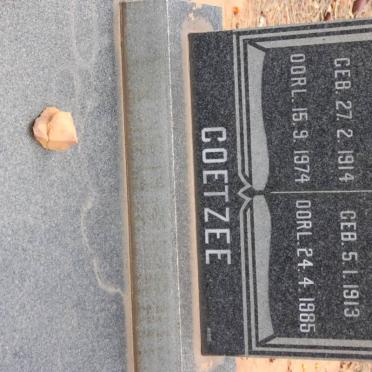 COETZEE Boet 1914-1974 &amp; Baby 1913-1985