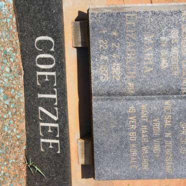 COETZEE Maria Elizabeth 1922-1975