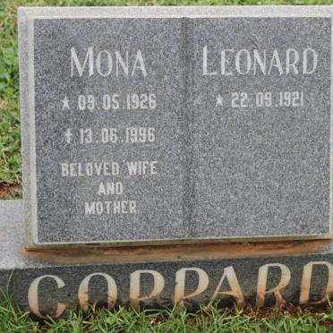 COPPARD Leonard 1921- &amp; Mona 1926-1996