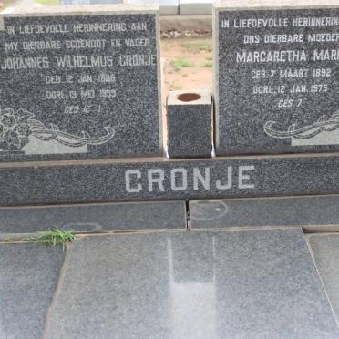 CRONJE Johannes Wilhelmus 1886-1959 &amp; Margaretha Maria 1892-1975