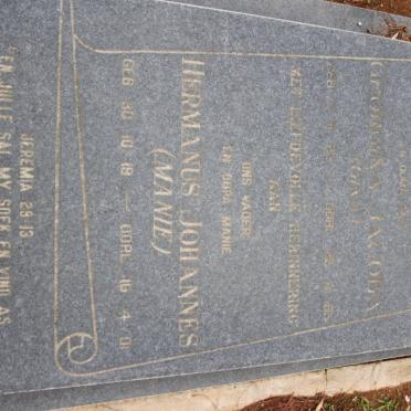 CRONJE Hermanus Johannes 1919-2001 &amp; Georgina Jacoba 1923-1995