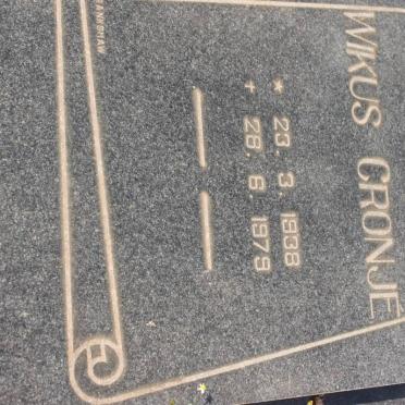 CRONJÉ Wikus 1938-1979
