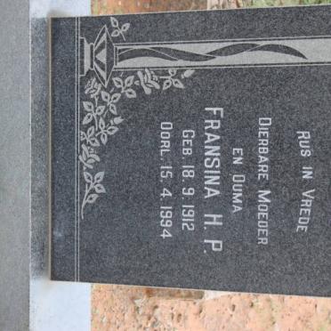 CRAIG Fransina H.P. 1912-1994