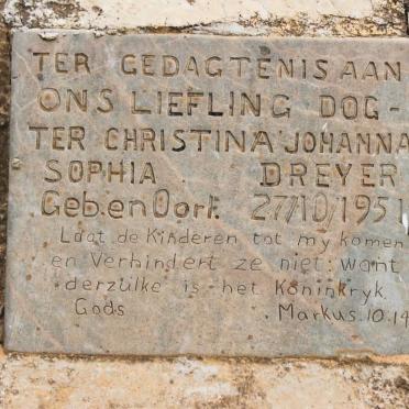 DREYER Christina Johanna Sophia 1951-1951