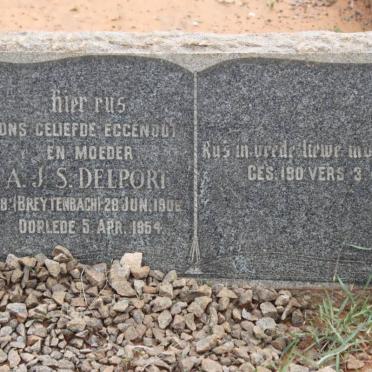 DELPORT A.J.S. nee BREYTENBACH 1906-1954