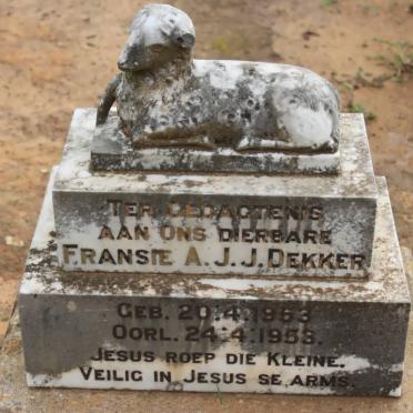 DEKKER Fransie A.J.J. 1953-1953