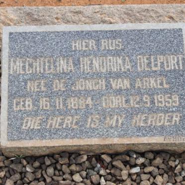 DELPORT Mechielina Hendrika nee DE JONGH VAN ARKEL 1884-1959