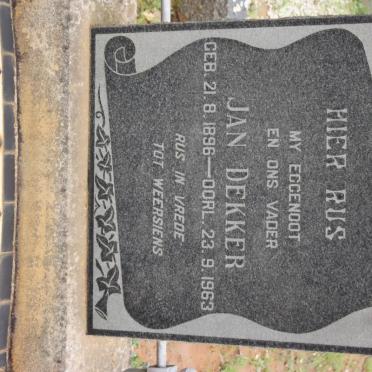 DEKKER Jan 1896-1963