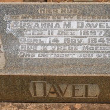 DAVEL Susanna M. 1897-1945