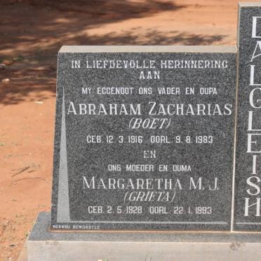 DALGLEISH Abraham Zacharias 1916-1983 &amp; Margaretha M.J. 1928-1993